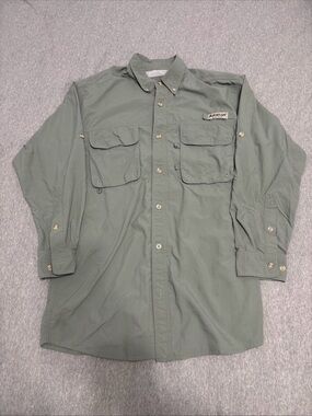 Magellan Outdoors Button-Down Field Shirt - Sage Green Small